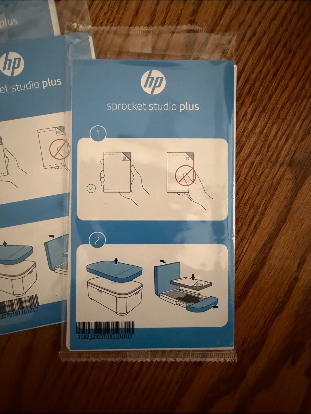 HP Sprocket Studio Plus Photo Paper Pack in Light Blue and White (20 sheets x 5)